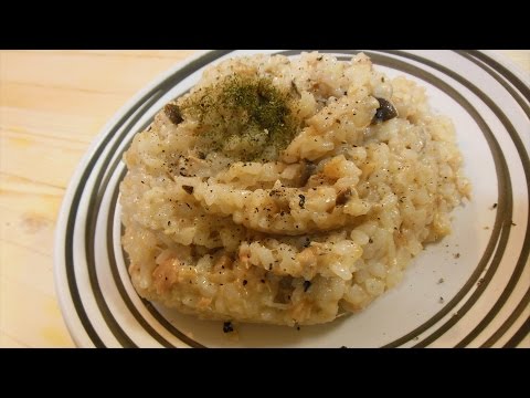 【簡単お手軽】きのこチーズリゾット【Mushroom cheese risotto】