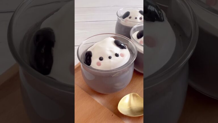とろぷる♪こいぬの黒豆ミルクプリン #簡単おやつ #ミルクプリン #黒豆スイーツ #dog #kawaiifood #milkpudding