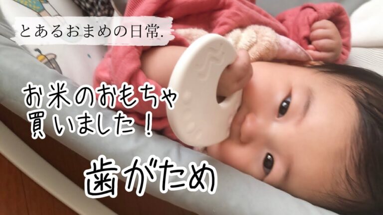 【生後４ヶ月】ベビザラスお米でできた歯がため買ってみた【ベビーおもちゃ】