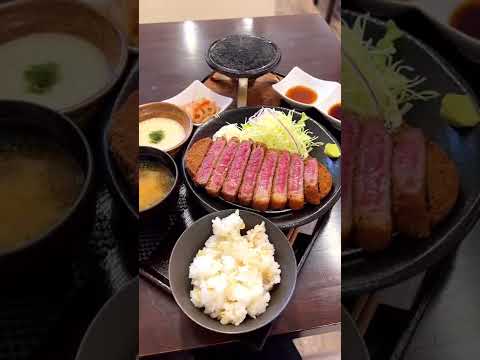 【愛知:春田】霜降りサーロインの牛かつ定食【勝升】