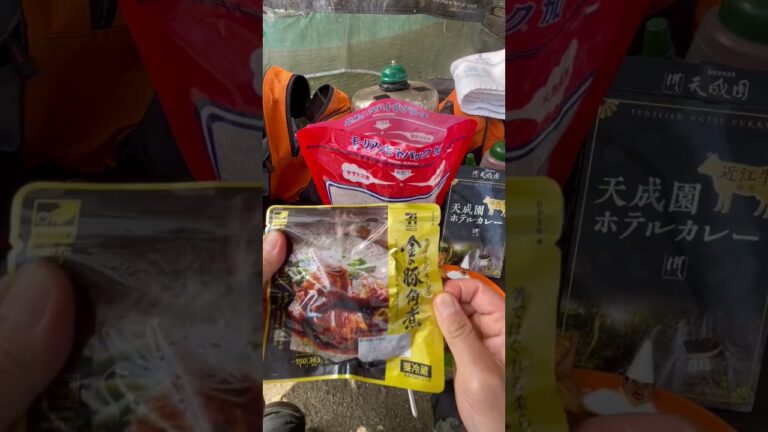 【サバゲーめし】モーリアンヒートパックで豚角煮合い掛けカレーを作った動画 #shorts