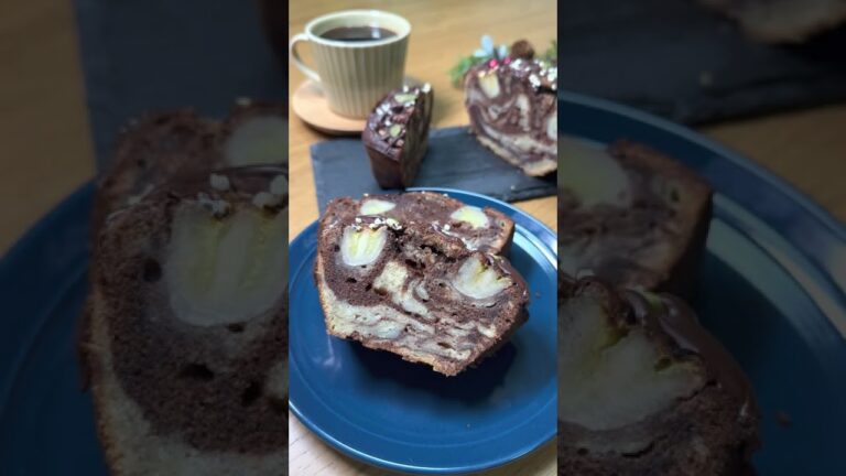 しっとりもっちりチョコバナナパウンドケーキ /  Moist & Chewy Chocolate Banana Pound Cake #shorts