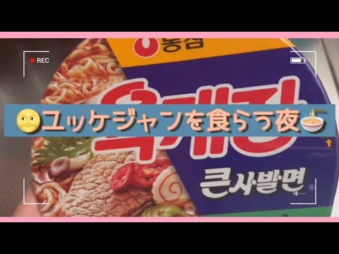 【２】夜な夜なユッケジャンラーメンを作って食べるだけの動画