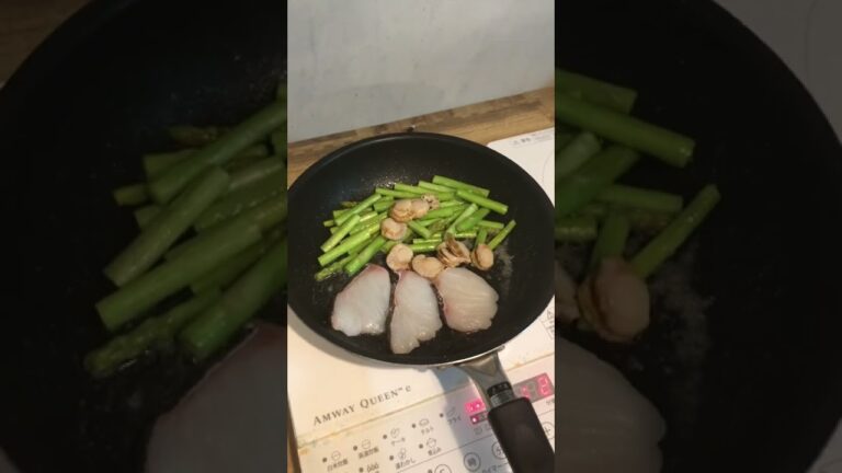 海鮮とアスパラのバター醤油