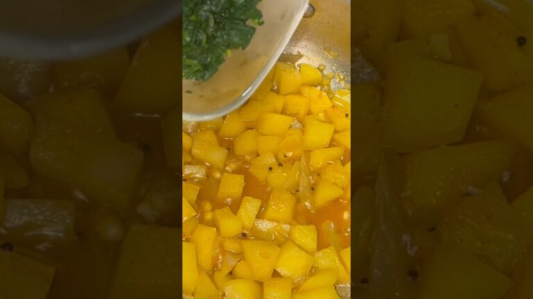 ポテトほうれん草炒め／簡単インド風