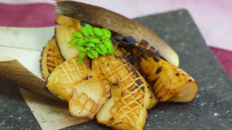 焼き竹の子の作り方（アク抜き作業つき）　How to make Baked bamboo shoots