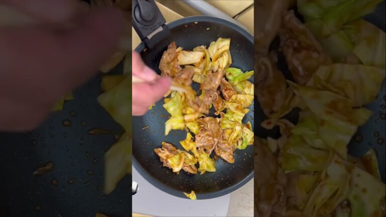 豚肉とキャベツのピリ辛炒めで晩酌！