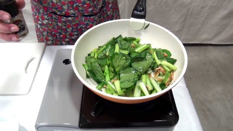 オリンピックの超簡単レシピ　桜えびと小松菜炒め