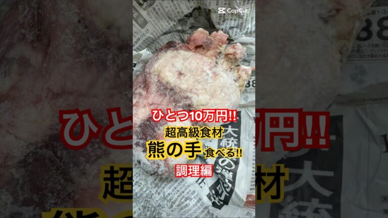 【超高級食材 巨大なクマの手 調理編】 コラーゲンの塊 熊の掌の濃厚煮込み #熊の手 #高級中華料理 #shorts