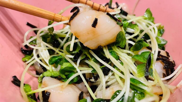 #76【共働き夫婦の晩ご飯！】ホタテとカイワレの塩こんぶ漬け