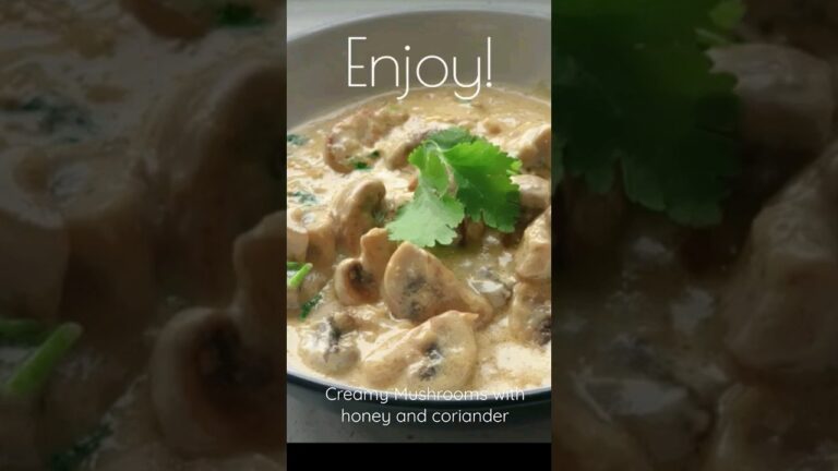 Side dish for your mains. Creamy Mushrooms #shorts
