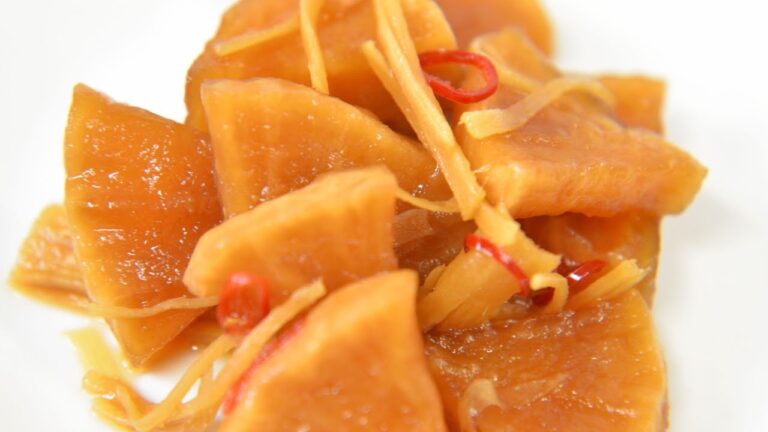 大根の生姜醤油漬け　How to make radish pickled in ginger and soy sauce