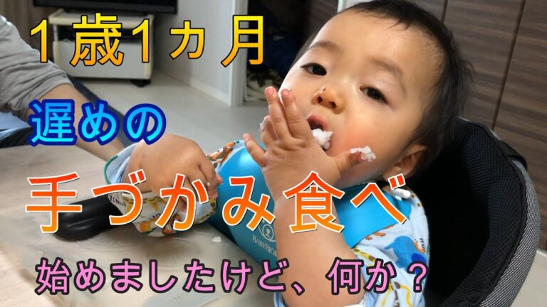 【1歳1ヵ月赤ちゃん】1歳から手づかみ食べ始めましたけど、何か？【パクパク期/離乳食完了期】疲れない育児| 1 year old baby eating by himself with hands