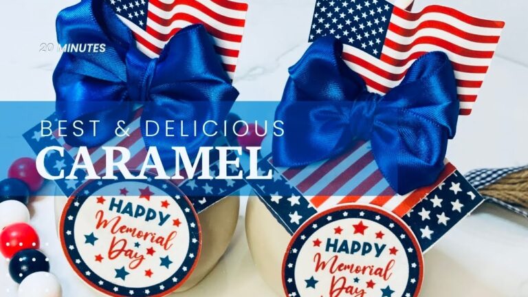 最高の自家製キャラメルチョコレートアップル - メモリアルデーにぴったり