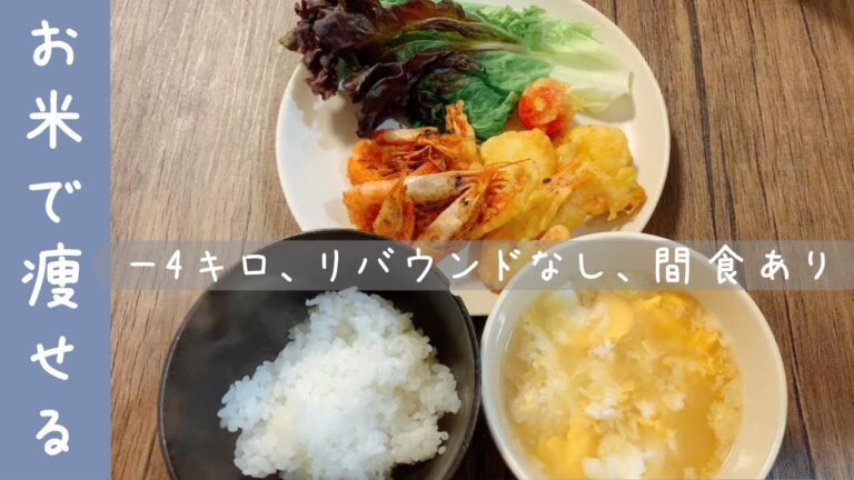 揚げ物も食べる。お米ダイエット・お米生活　【−4kgを維持】