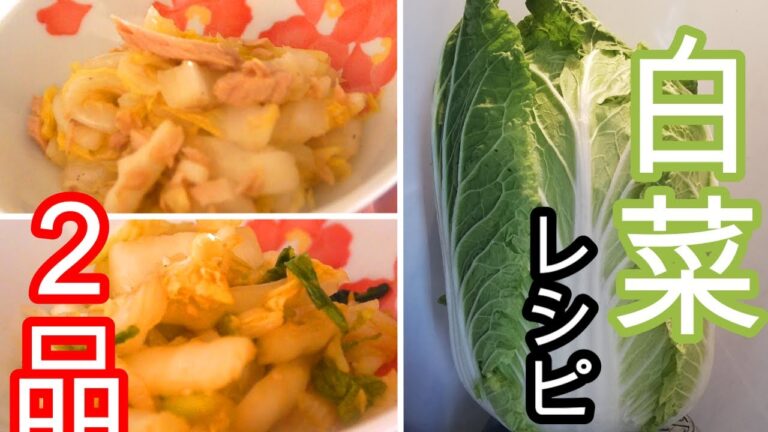 【簡単レシピ】切って調味料を混ぜるだけ！白菜の常備菜２選