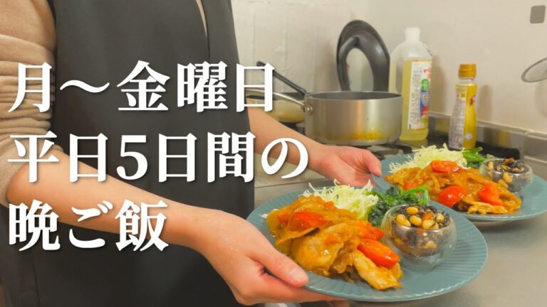 節約を意識した平日5日間の晩ご飯【夫婦2人分】