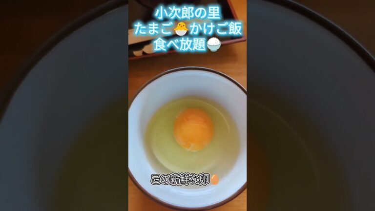 小次郎の里たまご🥚かけご飯🍚食べ放題#たまごかけご飯 #食べ放題＃福岡