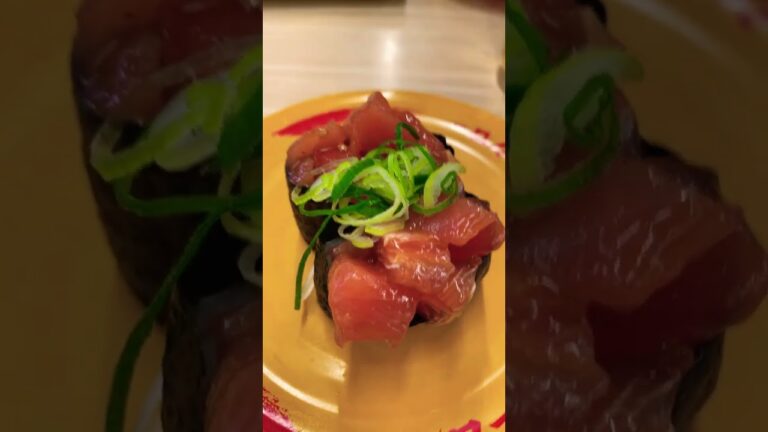 スシローの春のおすすめネタ！『かつおユッケ』100円をいただきます！！