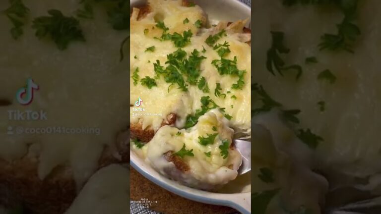 【残り物レシピ】前日のシチューでチーズパングラタン　【簡単レシピ】