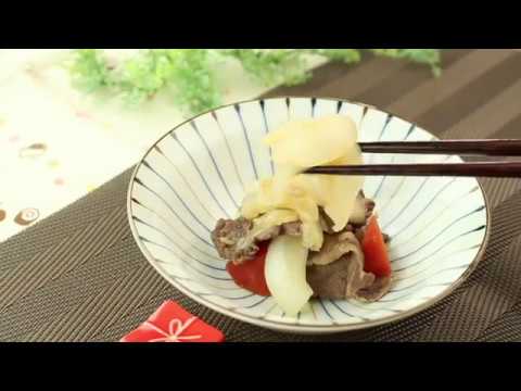 新玉ねぎと牛肉の炊き合わせ