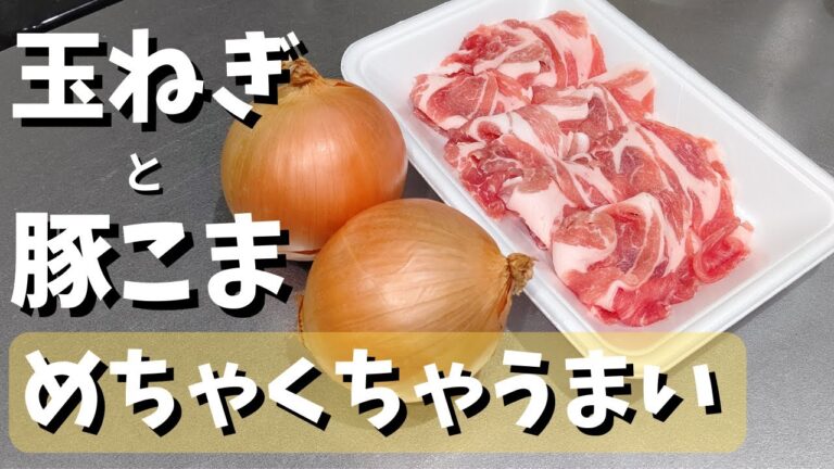 豚小間と玉ねぎの美味しい食べ方！玉ねぎが主役！あっという間になくなります
