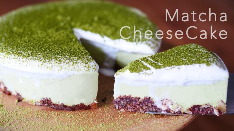 [ASMR]抹茶のふわふわチーズケーキ /  Matcha cheesecake No-Bake【料理レシピはParty Kitchen🎉】