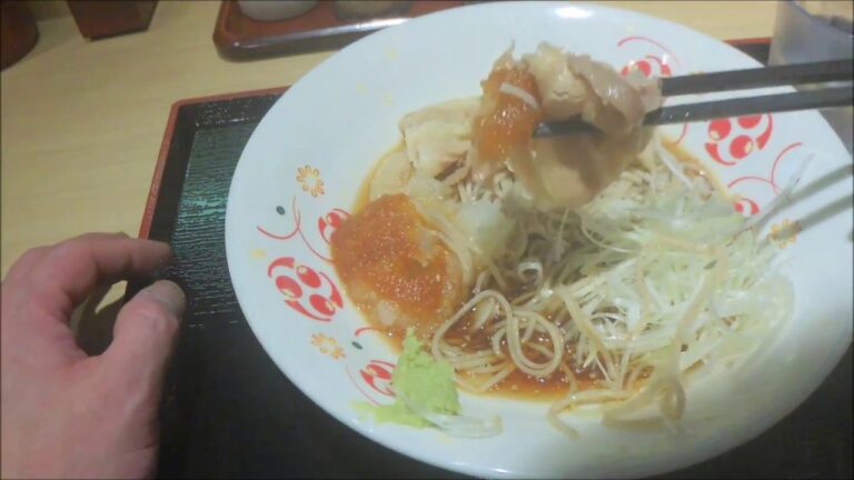 山手線お宝限定そば　豚しゃぶポン酢おろしそば　目黒駅　いろり庵きらく