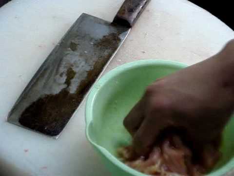 今日の簡単中華料理教室　中華料理レシピ　豚肉の下準備　作り方