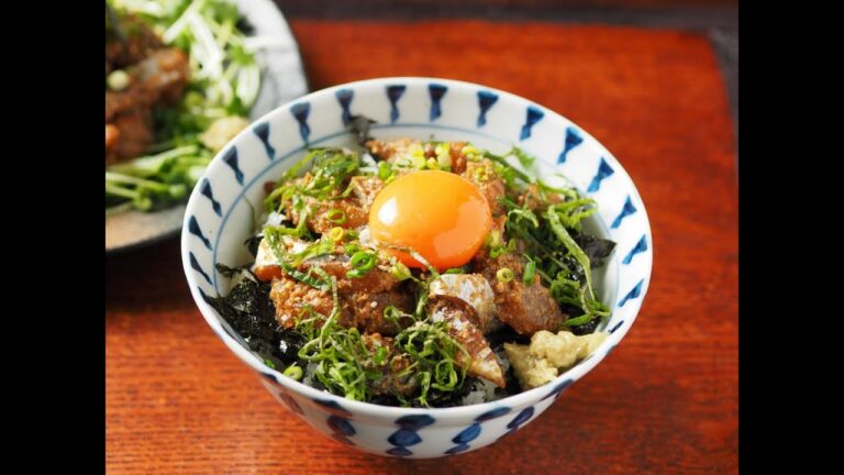 ごまアジ丼、アジのゴマサバ風丼