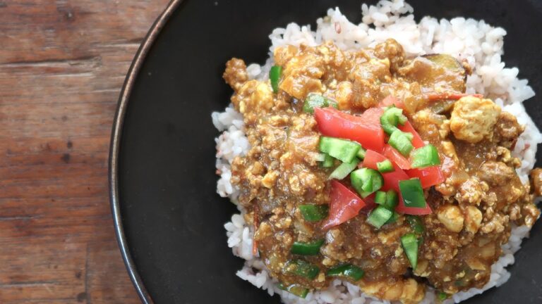 塩こうじ豆腐のキーマカレー