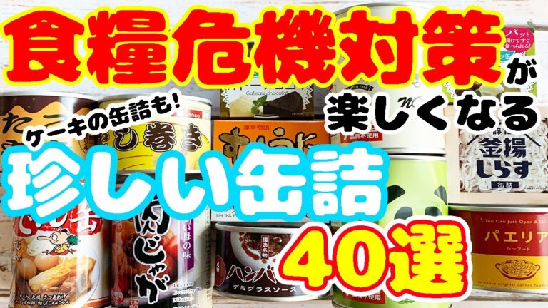 【食糧危機対策】食料備蓄が楽しくなる珍しい缶詰をまとめて40種類ご紹介/長期保存可能、手軽で便利/今回食レポはありません/みんなで食糧危機に備えて大事な家族を守ろう！/食料危機対策＆防災備蓄