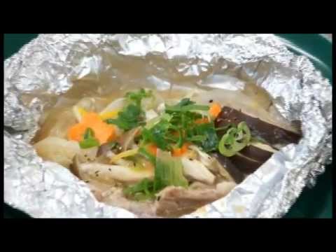 「きのこと豚肉のホイル焼き」　介護情報誌HappyHappy