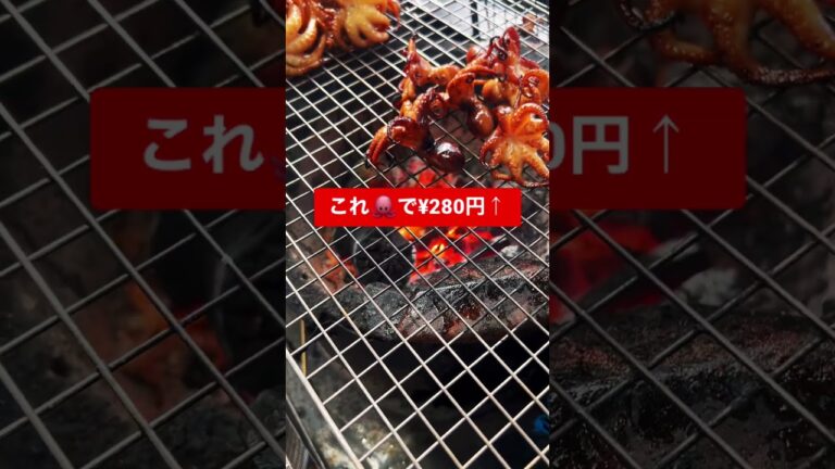 カンボジア🇰🇭の屋台で買うBBQタコ🐙が驚きの〇〇円と格安💰