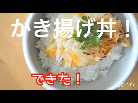 フライパンでサクサクかき揚げ丼を作ってみた How to make Kakiage-don 福岡・糸島のYouTuber 宇佐美ダイ