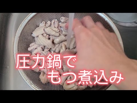 【圧力鍋でもつ煮込み】