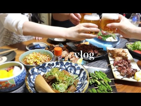 【料理vlog】☔️韓国風タッカンマリ、マンゴータルトを作って食べる日常🥭オムライス／どて煮／もやし酢ナムル／チャーシュー／焼き鳥