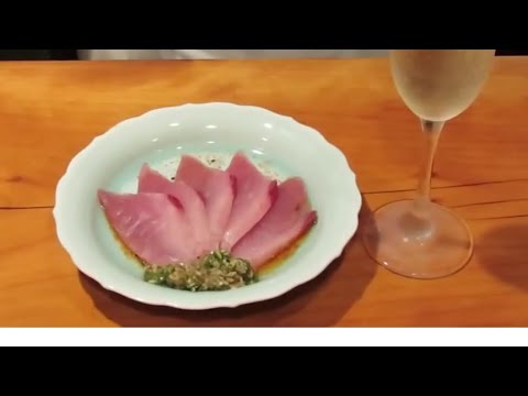 《鰹の カルパッチョの・ようなもの(1)》・・・・大和の  和の料理《の・ようなもの》