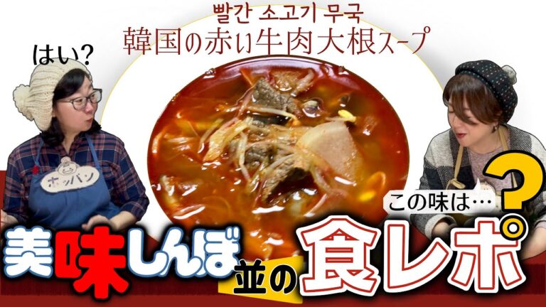 【韓国ピリ辛牛肉大根スープはどんな味？】疲れた時に飲む体が温まるスープ。唐辛子たくさん入れたのに辛くない。深〜い味わい、パルガンソコギムグッ❤️