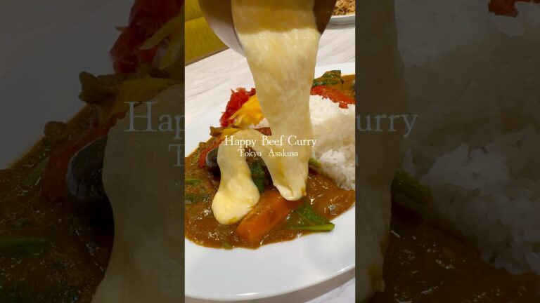 😋これが牛丼の吉野家が手がける新業態🍛吉野家の牛肉×特製スパイスルーが最高すぎる😍 トッピングダブル無料📍もう～とりこ しあわせのビーフカレー @東京浅草