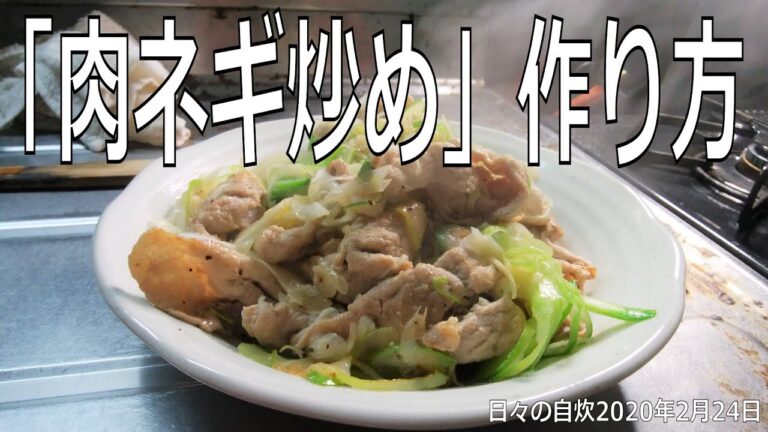 自炊レシピ　「肉ネギ炒め」作り方　【2020年2月24日の夕食】