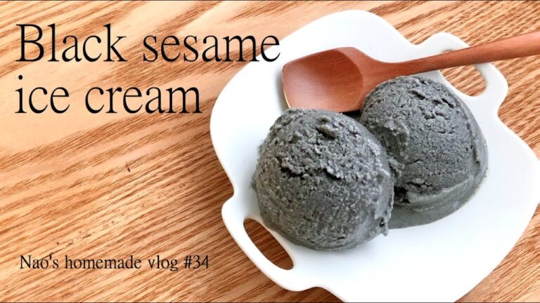 【豆乳黒ごまアイス】卵・乳製品・砂糖不使用｜vegan｜How to make black sesame ice cream｜4 ingredients.