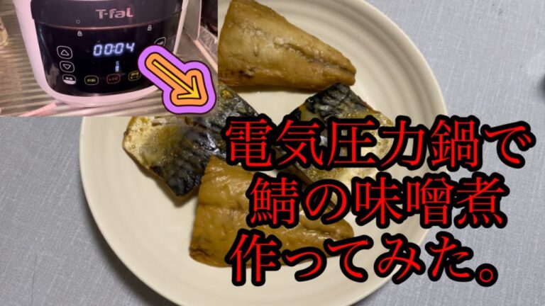 電気圧力鍋で鯖の味噌煮作ってみた。