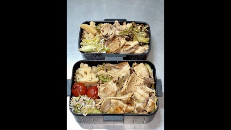 レタスおかず2種類！お野菜たっぷり弁当🥬 #お弁当動画 #作り置き弁当 #お弁当おかず #お弁当詰め方 #shorts