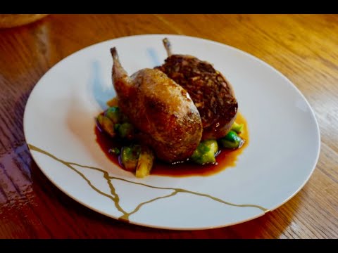 【丸ごと味わう】ウズラの楽しみ方。カイユ　ファルシ。caille farcie aux farce à gratin