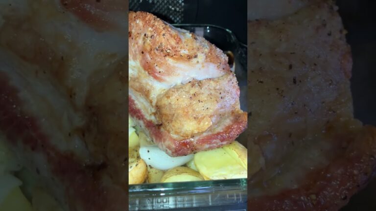 QUICK COOK ☆豚バラブロック肉のオーブン焼きレシピ④☆ 家庭菜園の採れたてじゃがいもと玉ねぎの料理  vegetables(potatoes) from farm 2023.05.31