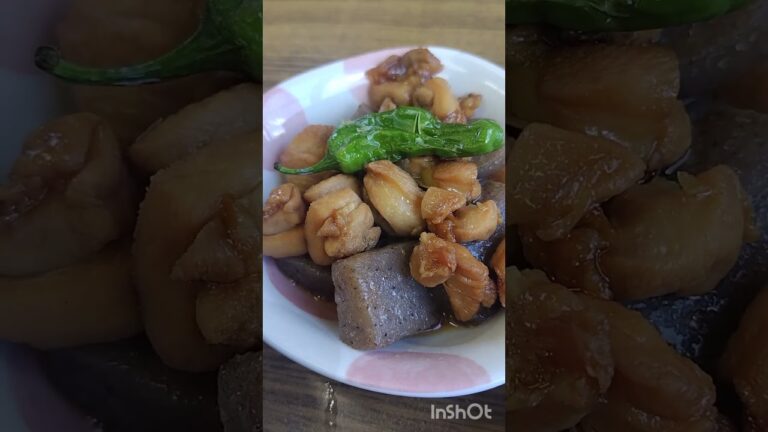 白ひげ食堂　鶏肉　こんにゃく　甘辛煮