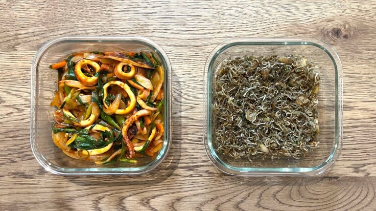 韓国人妻の好きなおかず【ちりめんじゃこ炒め】【イカのコチュジャン炒め】【한일부부】