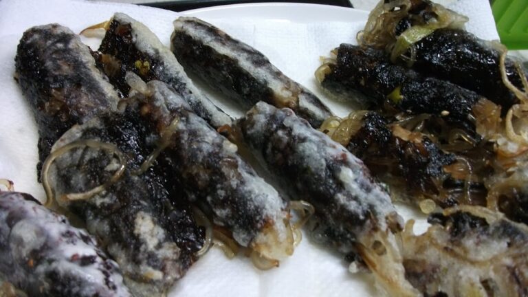 自家製手作りてんぷらミックスでサクサク海苔巻きチャプチェのてんぷら