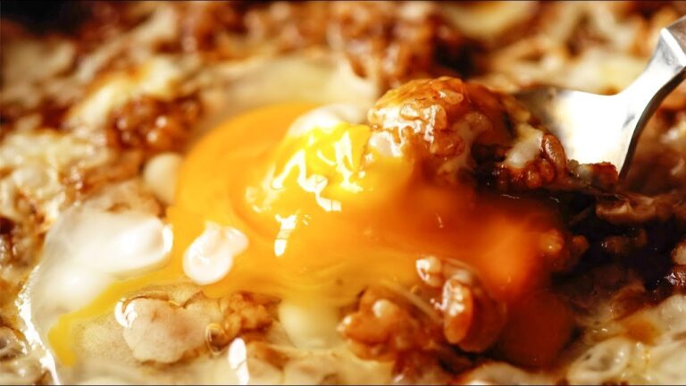 【飯テロ】余ったご飯とレトルトカレーで焼きカレー作ってみた。（ASMR）